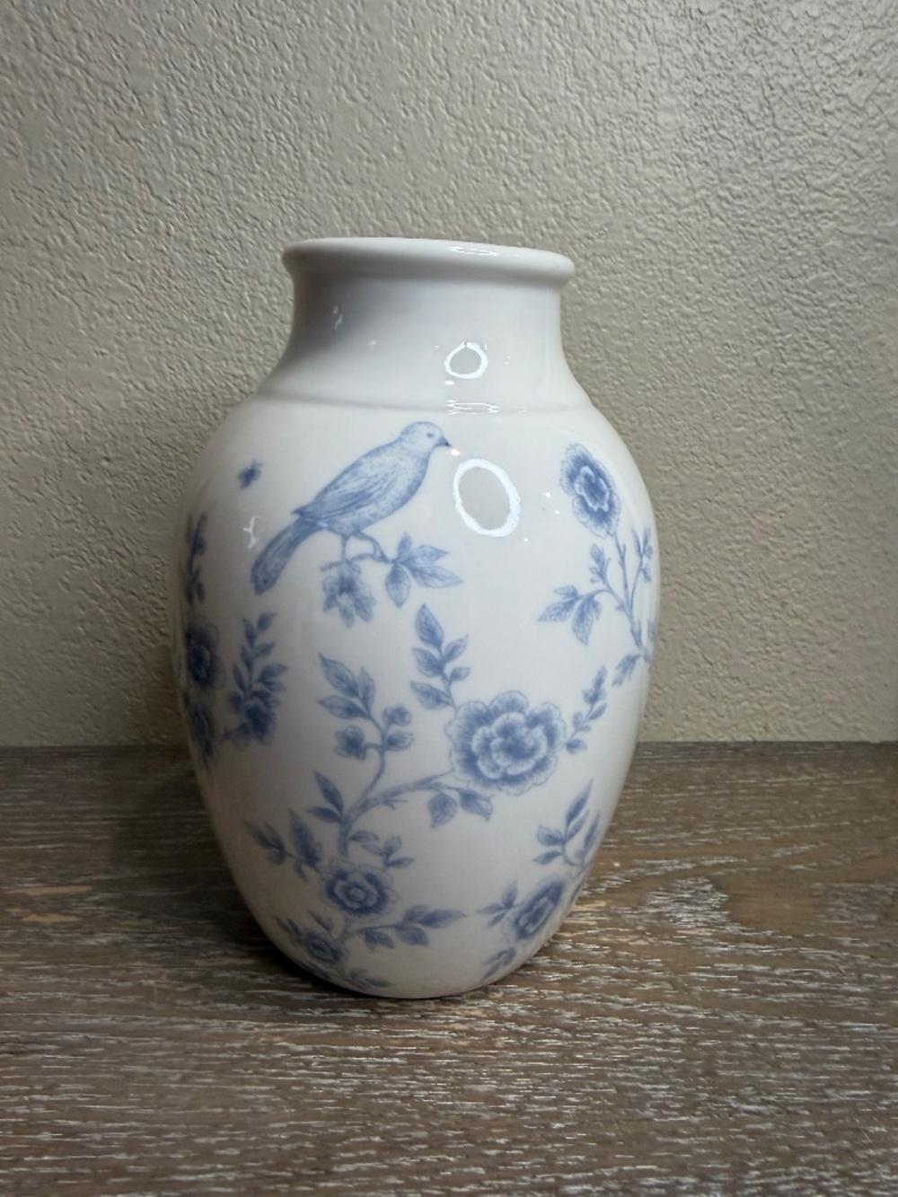 Blue & White Floral Bird Ceramic Vase - Classic Home Accent Target 2026